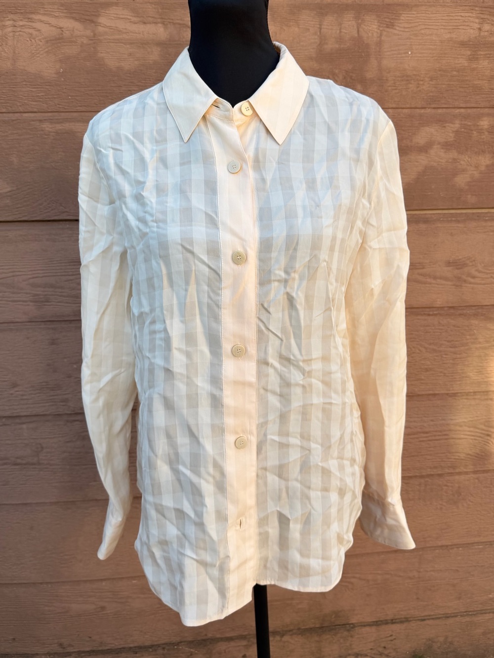 Theory silk button down up
